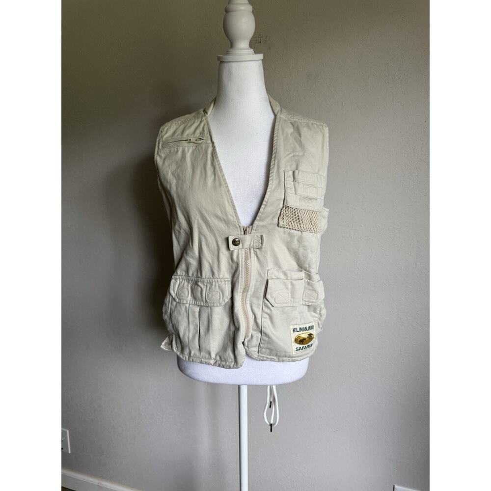Vintage 2000s Walt Disney World Cream Kilimanjaro Safaris Vest Kids L